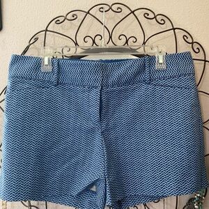 Blue Patterned Women's Shorts